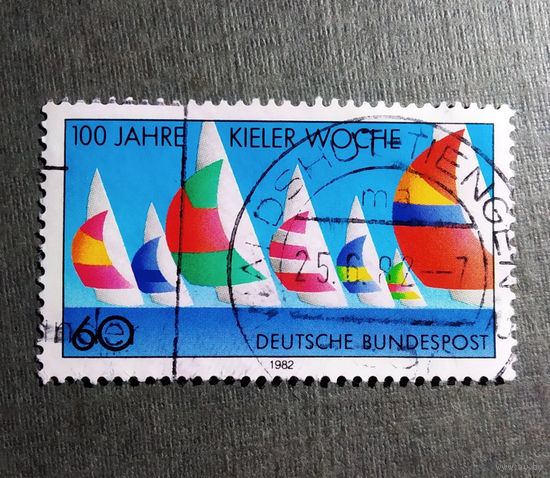 Марка Германия 1982 год 100-летие парусной регаты