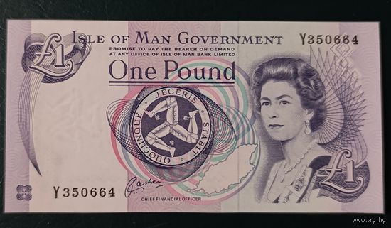 1 фунт 1991 года - Остров Мэн - UNC