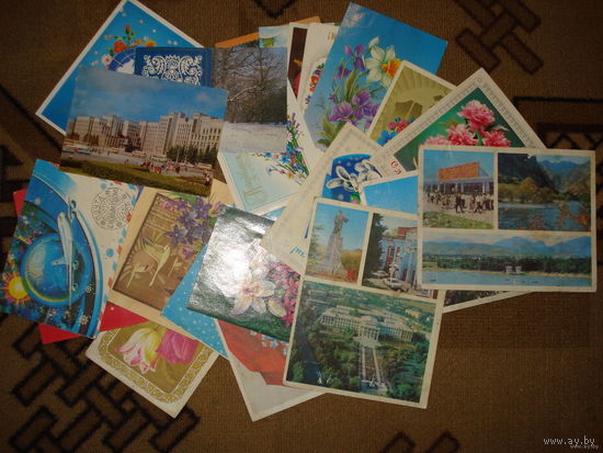 Открытки разные 23шт.С 1974 по 1986г.