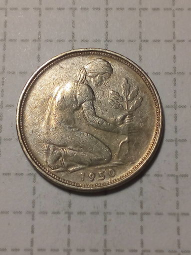 50 пфеннигов ГДР 1950 G год