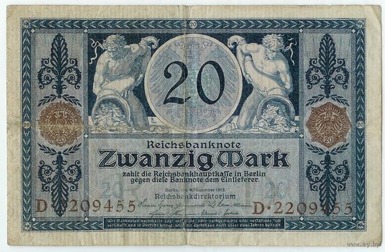 Германия, 20 марок 1915 года.