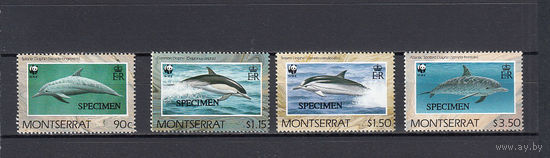 Фауна. Дельфины. Монтсеррат. 1990. 4 марки (SPECIMEN). Michel N 786-789 (16,0 е)