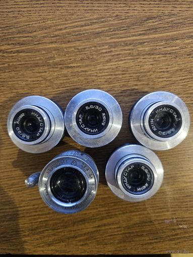 СТАРТ С 1 РУБЛЯ БЕЗ МЦ Объективы ИНДУСТАР 4 ШТ 5.6/30 ИНДУСТАР -50