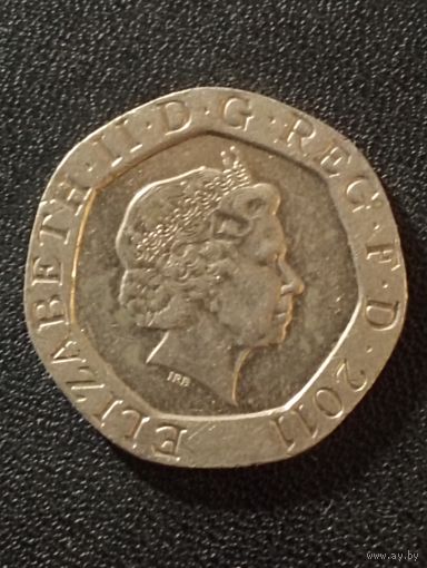 20 пенсов 2011 г. Великобритания