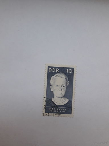 Марки ГДР Лауреаты Нобелевской премии по физике 1903 химии 1911 Склодовская Мария-Кюри