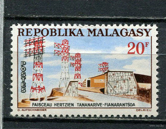 Малагасийская республика - 1963 - Телекоммуникации - [Mi. 491] - полная серия - 1 марка. MNH.  (Лот 39HY)-TG3P47