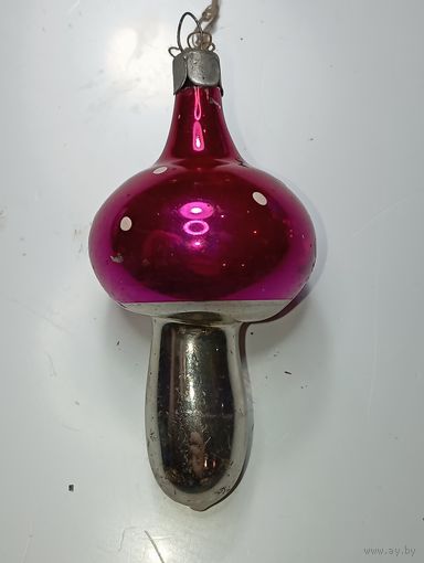 Ёлочная игрушка - Гриб , СССР .
