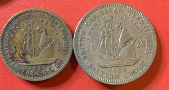 Британские Карибы 2 монеты
