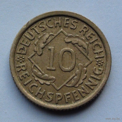 Германия 10 рейхспфеннигов, 1929 A