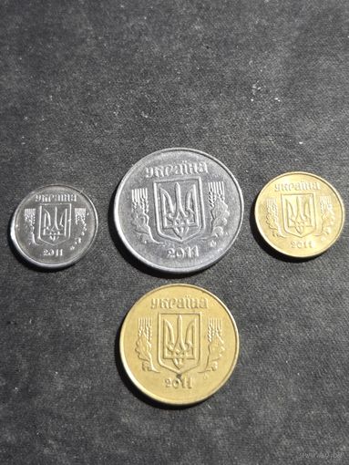 Украина 1,5,10,25 копеек 2011