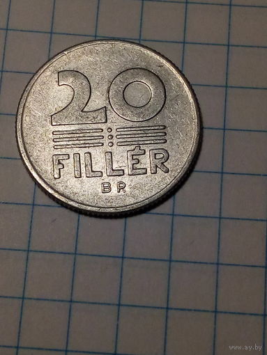 20 филлеров Венгрия  1975 год