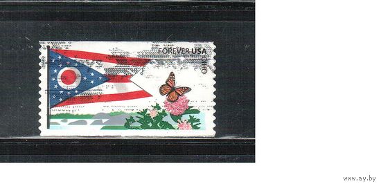 США-2011 (Мих.4738) , гаш. ,  Флаги, Штатов, Огайо,  Фауна,