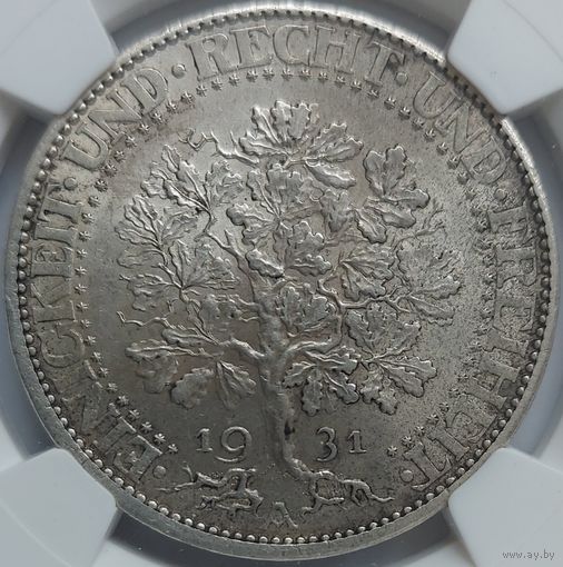5 марок 1931 А Дуб MS-63 NGC
