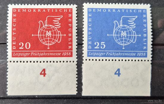 Германия, ГДР 1958 г. Mi.618-619 MNH** полная серия