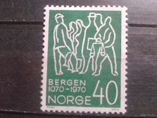 Норвегия 1970 900 лет г. Берген* Михель-1,5 евро
