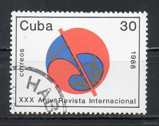 30 лет журналу Куба 1988 год серия из 1 марки