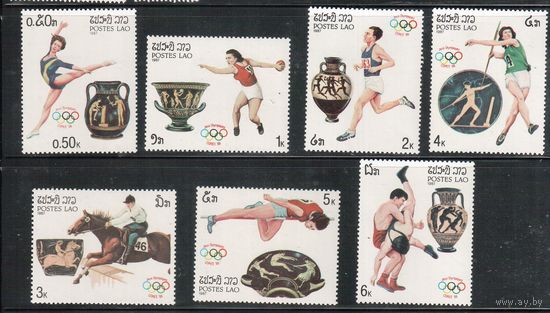 Лаос-1987(Мих.973-979)  **  , Спорт,   ОИ-1988,  (полная серия)