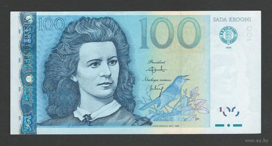Эстония 100 крон 1999 года. Тип Р-82. Состояние aUNC!