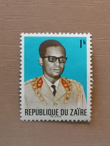 Заир (ДР Конго), марка, 1972 год, Президент Джозеф Д. Мобуту