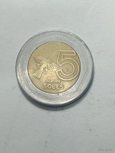 Перу  5 новый соль 2006 года .