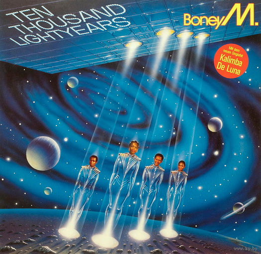 BONEY M. - Ten Thousand Lightyears 84 Hansa Germany EX+/EX + Poster