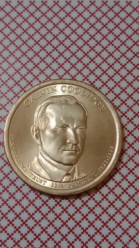 США 1 доллар 2014 D.    30 президент