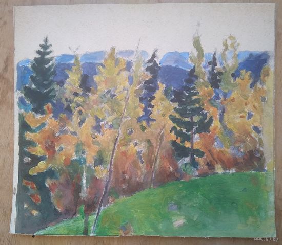Крохалев Петр. Этюд к картине. Картон. Масло. 22х26 см.