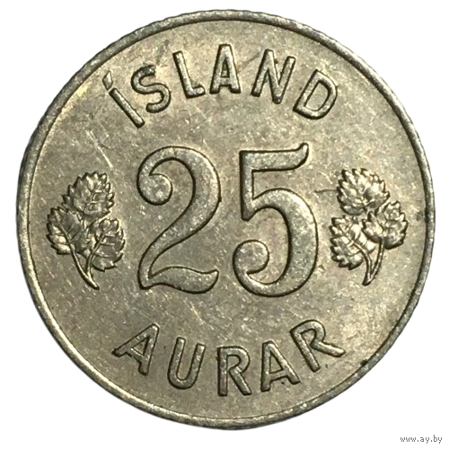 Исландия 25 эйре, 1961 [AUNC]