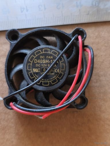 Вентилятор D40SH-12A, 40 х40 х 10 мм, DC 12В
