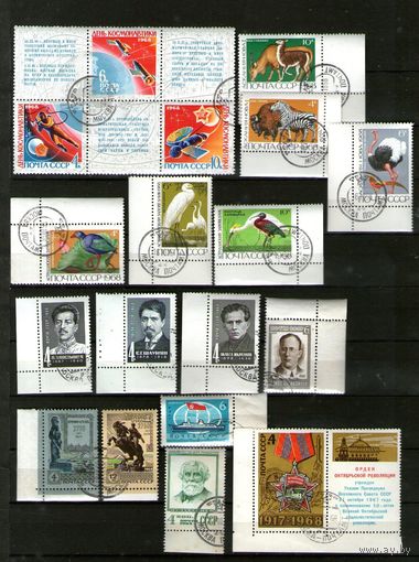 СССР.Сборный лот гашеных марок 1968 года.КРАСИВАЯ СЕРИЯ ЗАПОВЕДНИКИ (УГЛОВЫЕ МАРКИ ИЗ ЛИСТА!).