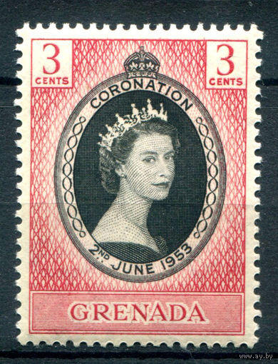 Британские колонии - Гренада - 1953г. - коронация королевы Елизаветы II - 1 марка - полная серия, MLH [Mi 162]. #2-Bc-128-A-2
