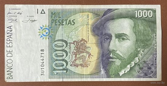 Банкнота Испания 1000 Песет 1992 год.