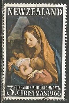 Новая Зеландия. Рождество. 1966г. Mi#453.