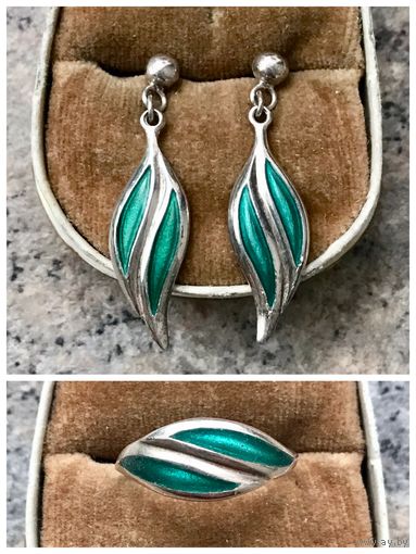 Серьги и кольцо комплект