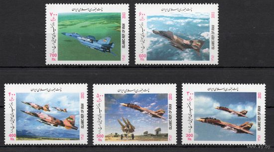 Иран 2003. Авиация. Военные самолеты 5 марок   (2905)