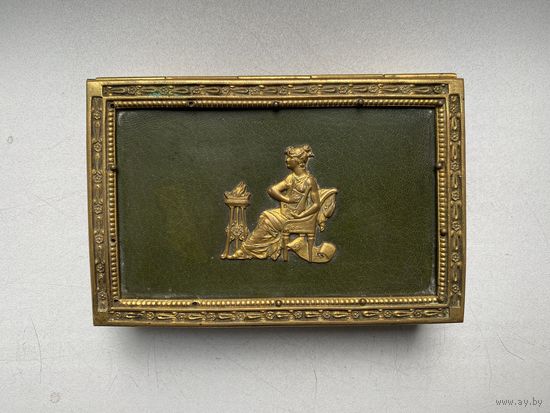 Шкатулка антик, латунь, Англия.