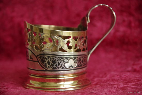 Подстаканник  серебро ( 875 звезда )