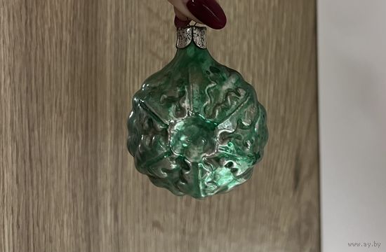 Елочная игрушка медальон снежинка СССР К.6