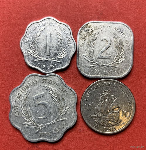 Восточные Карибы 4 монеты