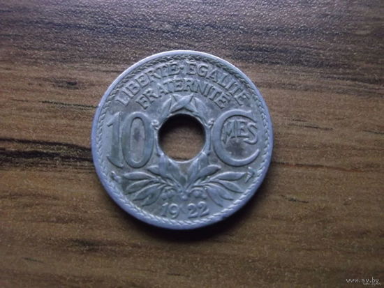 Франция 10 сентим 1922