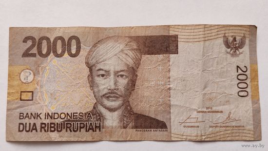 Индонезия 2000 рупий 2016 г.