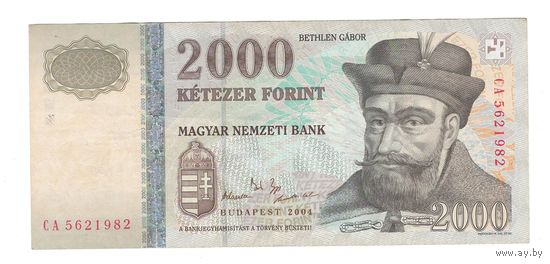 Венгрия 2000 форинтов 2004 года. Состояние XF!