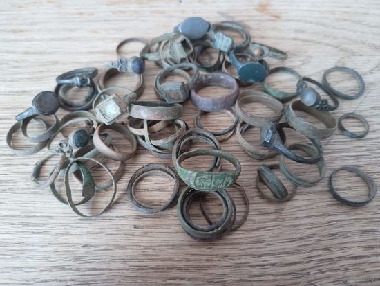 Лот старинных колец (75шт) по ВКЛ (6)