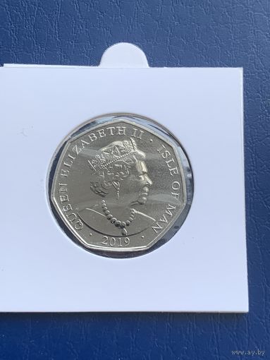 Остров Мэн 50 пенсов 2019 г Капитан Крюк