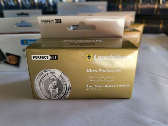 РАСПРОДАЖА! Капсулы для монет Leuchtturm Ultra 33 мм * 10 штук! Целая упаковка! Германия, Лёйхтурм, Leuchtturm! РАСПРОДАЖА!