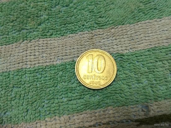 Аргентина 10 сентаво, 1992  11