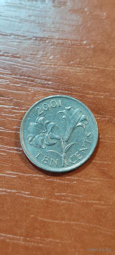 Бермуды 10 цент 2001