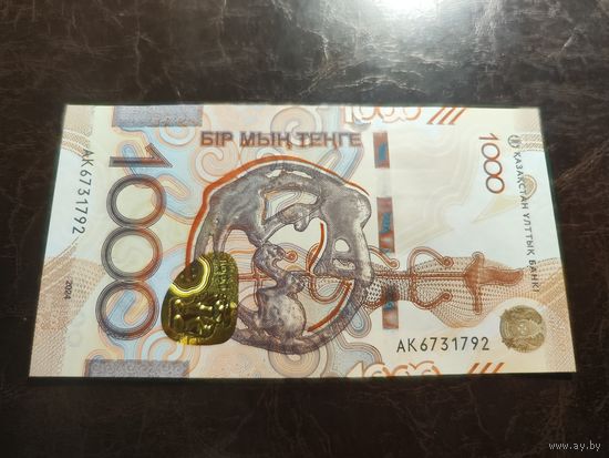 Казахстан 1000 тенге образца 2024 года UNC pw52 серия АК см доп фото