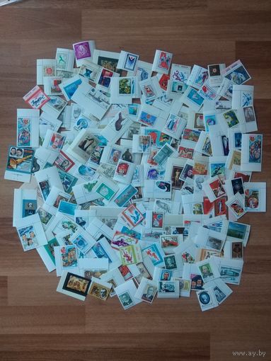 160 чистых марок СССР с уголками, номерами