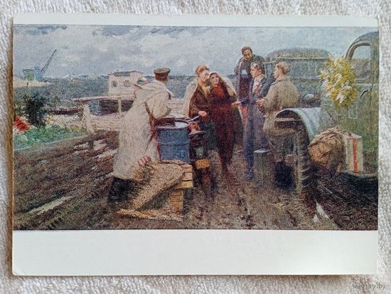 1957. соцреализм. Тимофеев. Весна на Ангаре